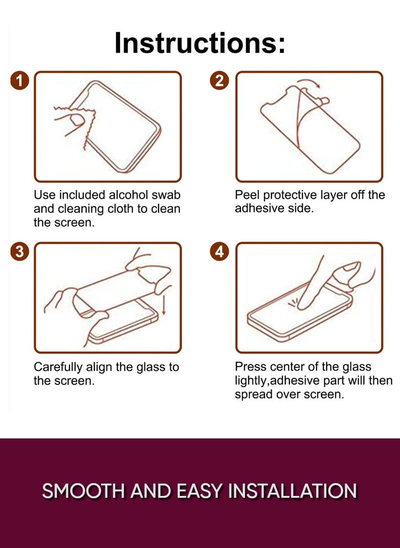 4 Pieces Antistatic ESD Dustproof Premium Quality High Definition Clear Tempered Glass Screen Protector Designed For Xiaomi Poco X5
