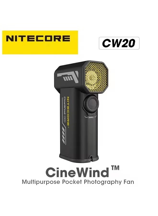 NITECORE CW20 Multipurpose Pocket Photography Fan Electric Portable Fan Stepless Wind Blower - Image 1