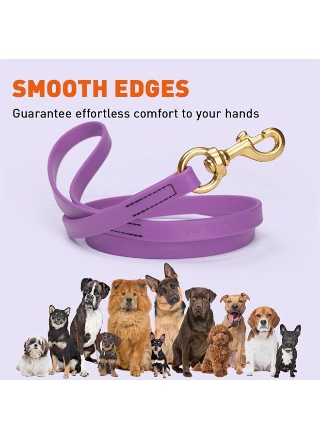 Viper Biothane K9 Working Dog Leash Waterproof Lead for Tracking Training Schutzhund Odor-Proof Long Line with Solid Brass Snap for Puppy Medium and Large Dogs 4ft, Amethyst Purple  - Image 3