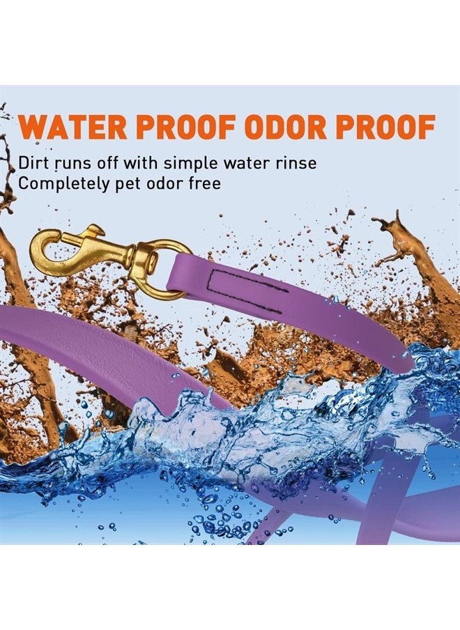 Viper Biothane K9 Working Dog Leash Waterproof Lead for Tracking Training Schutzhund Odor-Proof Long Line with Solid Brass Snap for Puppy Medium and Large Dogs 4ft, Amethyst Purple  - Image 1