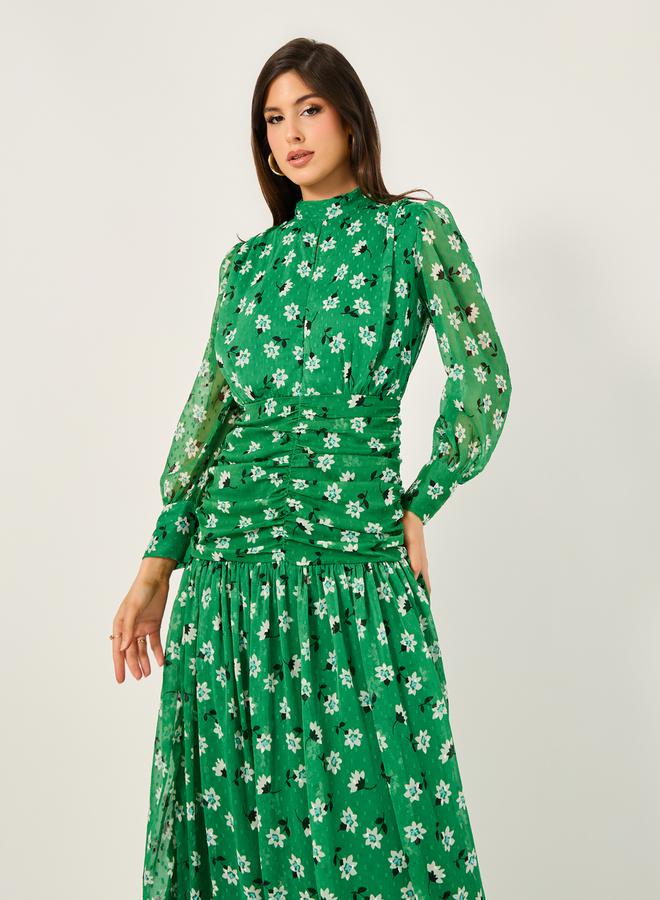 Styli Floral Mockneck Dress - Image 3