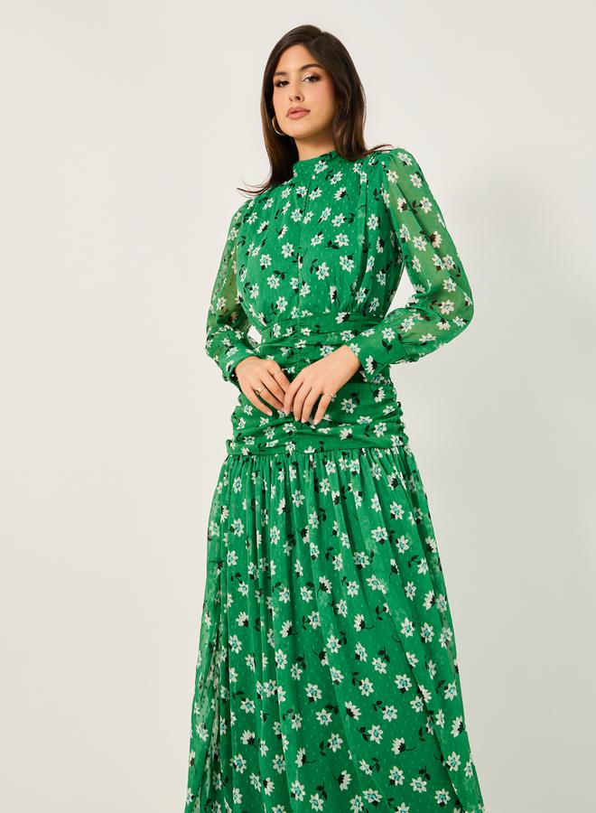 Styli Floral Mockneck Dress - Image 4