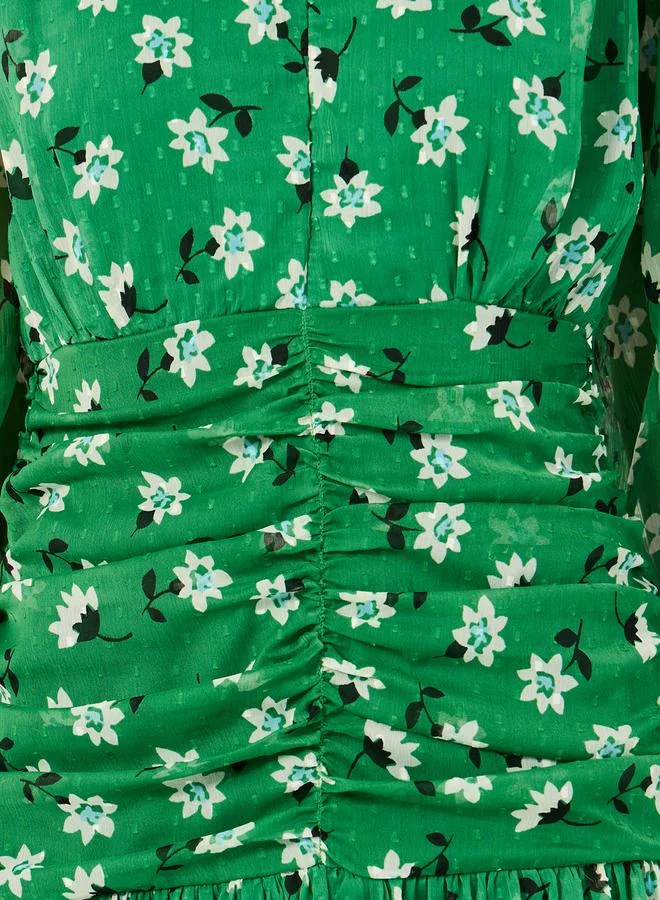Styli Floral Mockneck Dress