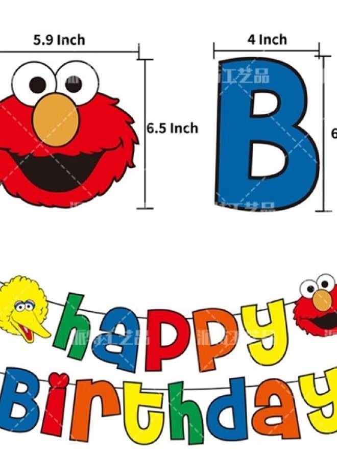 Goolsky Friends Street Birthday Party Supplies, Party Decorations Set Include Banner, Balloons, Hanging Swirls, Cake Cupcake Toppers, Boys Girls Theme Party - Image 2