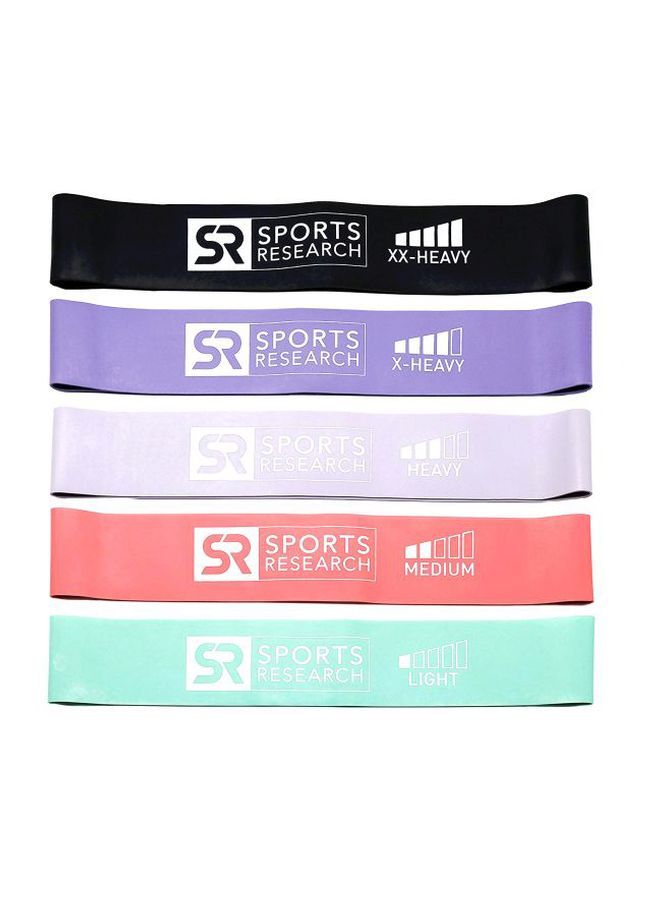NIBEMINENT Pack Of 5 Workout Resistance Band With Carrying Bag - Image 1