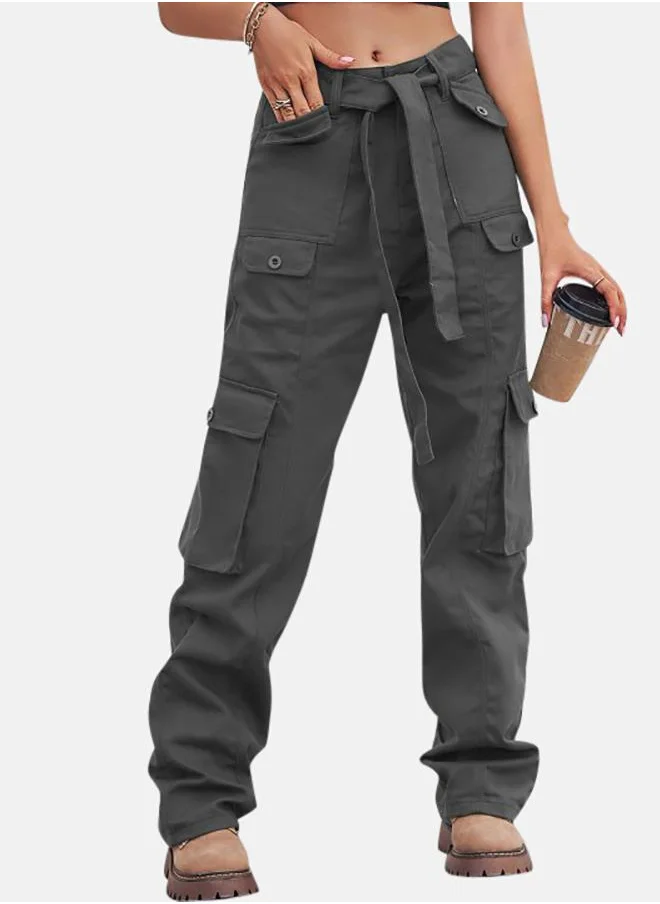 يونيكي Grey Denim Cargo Pants