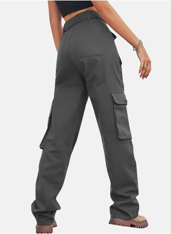 يونيكي Grey Denim Cargo Pants