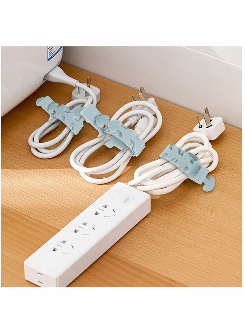 Loquat Self-Locking Silicone Cable Ties, 9.5Inch Long Cord Organizer for Phone, Computer, TV, All Appliances, Multi-Purpose Wire Management in Home, Kitchen, Office, School, Workshop 12pcs  (Blue) - Image 5