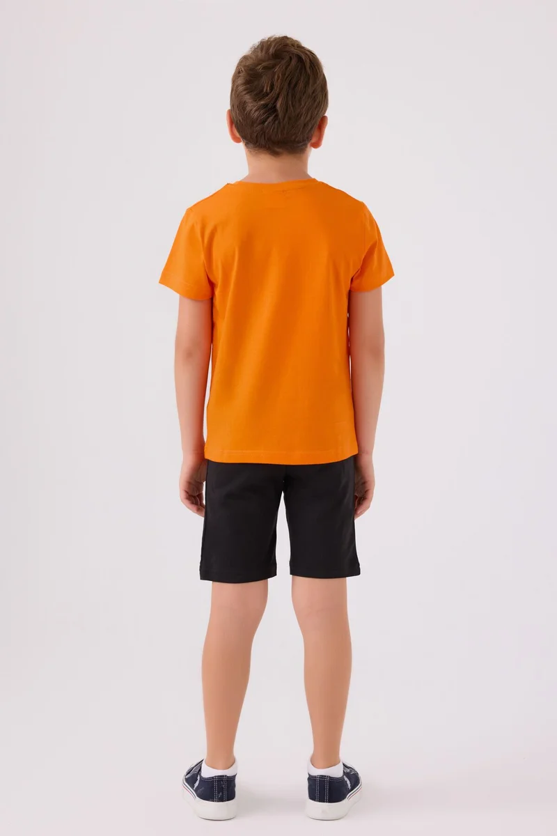 U.S. Polo Assn. U.S. Polo Assn. Boys Orange Bermuda Set