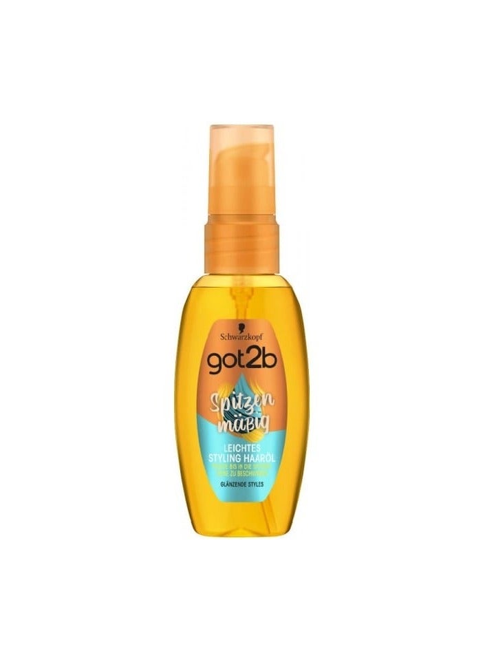 Schwarzkopf Got2b Oil Licious Styling Hair Oil With Argan Oil for Shine Tames Frizzy Dry Hair 50ml - Image 1