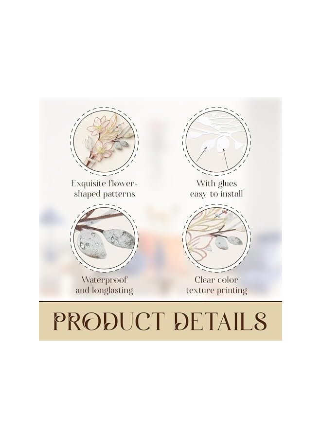 The Bros Set of 3 Metal Flowers, Wall Decor, Minimalism, Wall Art Decor, Minimalist Decor, Wall Art, Metal Wall Sculpture, for Patio, Balcony, Bathroom (Multicolored) - Image 4