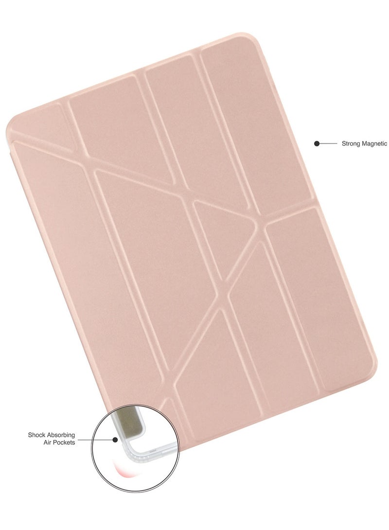 Pipetto Origami No1 for Apple iPad AIR 13 inch Case (2024) M2 Smart Cover with 5 in 1 Stand - Metallic Pink - Image 4