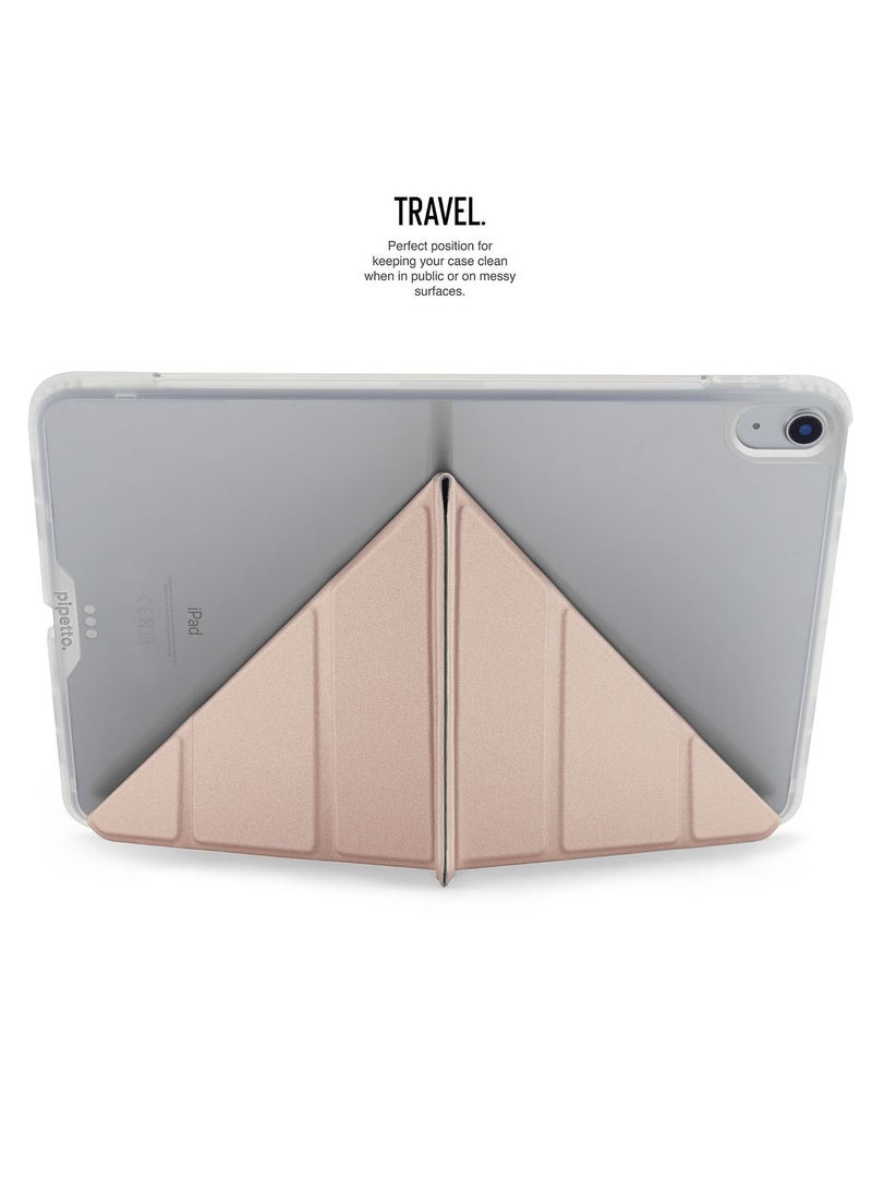 Pipetto Origami No1 for Apple iPad AIR 13 inch Case (2024) M2 Smart Cover with 5 in 1 Stand - Metallic Pink - Image 5