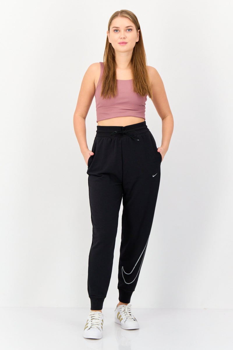 Nike Women Standard Fit 7/8 Training Sweatpants, Black  - Image 3