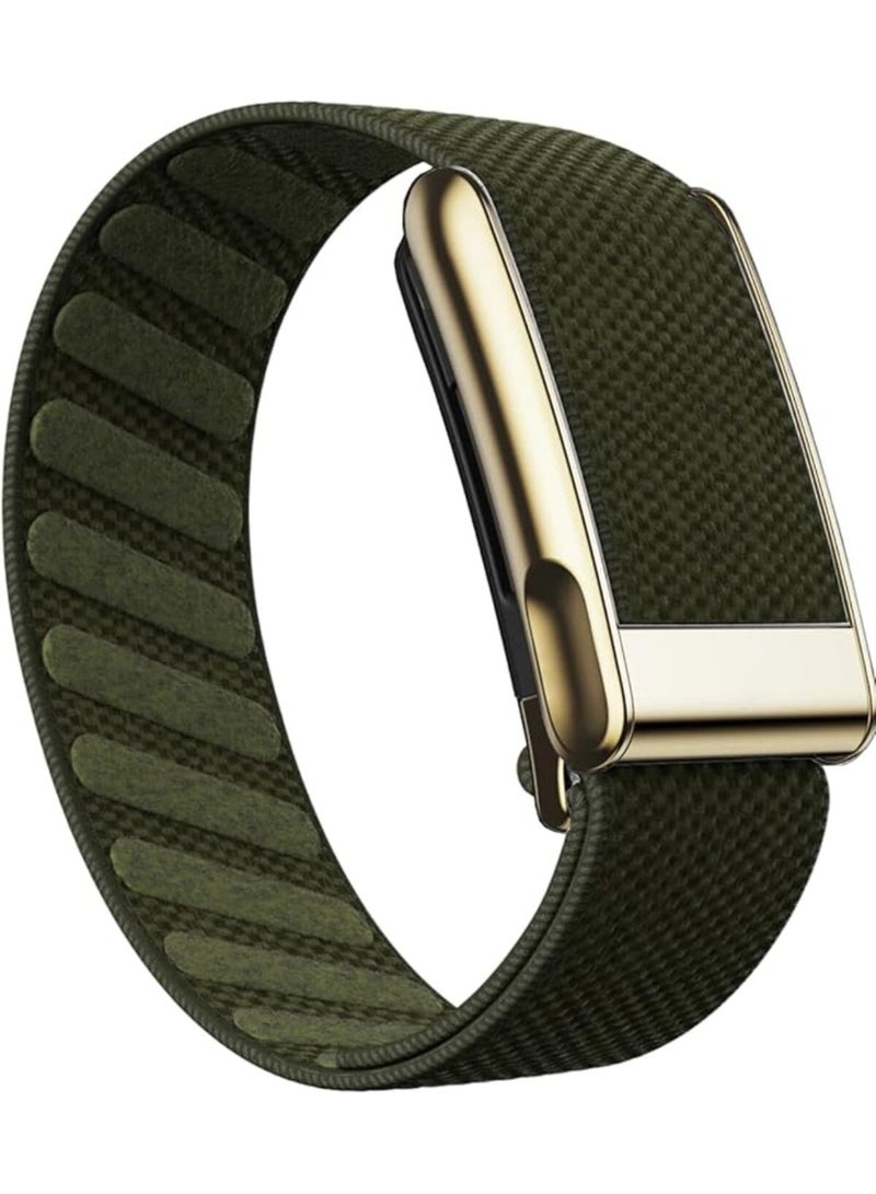 تمبو سوار بديل رياضي من النايلون فائق النعومة لجهازهوب 5.0 لايف أم جي  - متوافق مع تخطيط القلب | جهاز تتبع الصحة واللياقة البدنية والنشاط | حزام قابل للتهوية ومتين وآمن، مع موصل على شكل حرف U، سهل الاستخدام ومثالي لجميع المناسبات | غير مخصص للجيل الرابع - Image 1