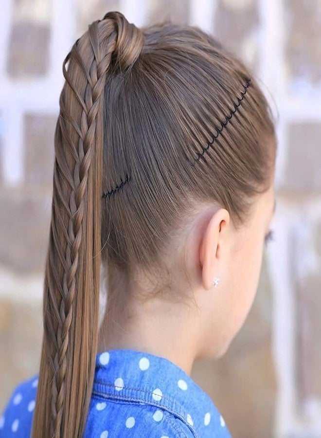 GODFLY Hair Finishing Stick Comb, U Shape Hair Fixer Clip for Women, Mini Bangs Holder Tool for Hairstyling, Sleek Hair Setter Comb for Girls, Hair Accessories - 2 Pieces Black - Image 4