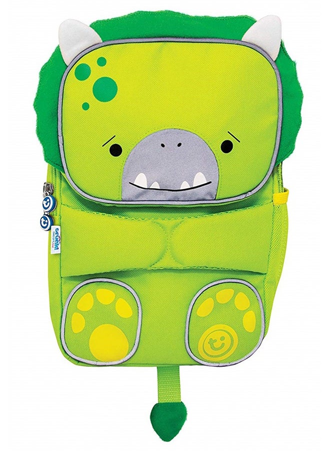 Trunki ToddlePak Dudley Dinosaur Green Preschool Backpack, High Visibility Children's Rucksack with Adjustable Straps, 5L Capacity and Storage - Image 1