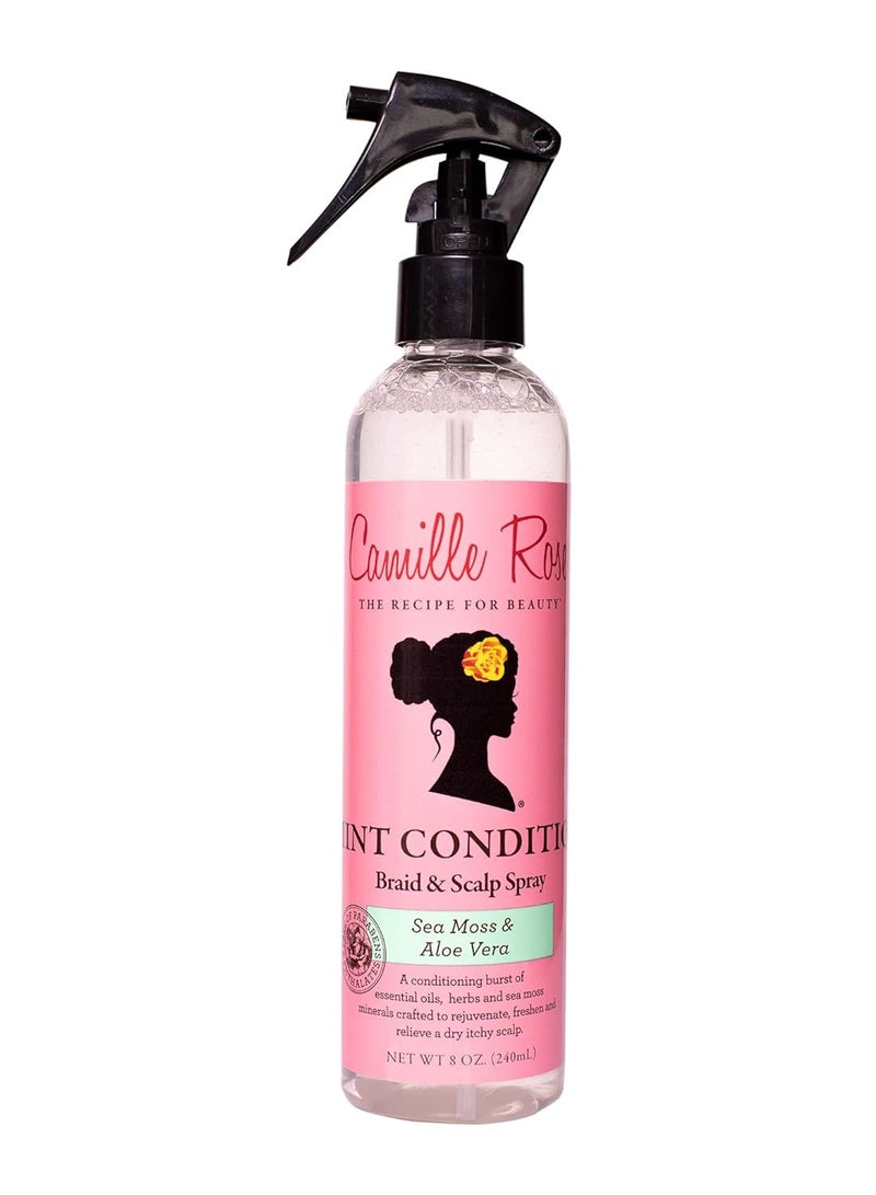Camille Rose Camille Rose Mint Condition Braid + Scalp Spray to Hydrate, Reduce Breakage, and Provide Relief from a Dry, Itchy, Flaky Scalp, with Aloe Vera and Sea Moss  - Image 1