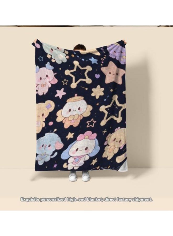 عام بطانية رقيقة من الفانيلا الكرتونية للأطفال والرضع (دافئة ومريحة، ومناسبة للنوم والألعاب) 70 سم * 100 سم - Image 2