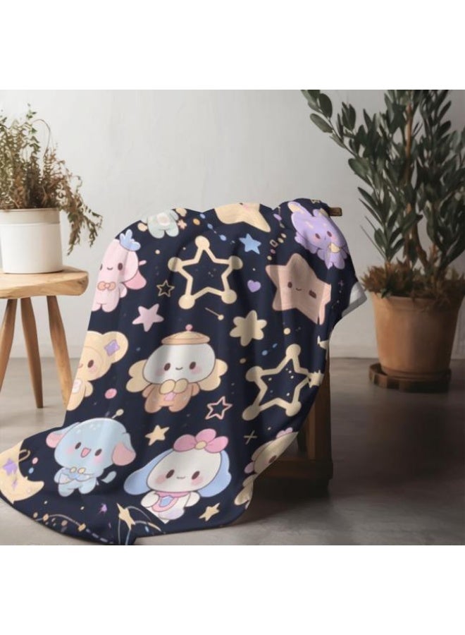 عام بطانية رقيقة من الفانيلا الكرتونية للأطفال والرضع (دافئة ومريحة، ومناسبة للنوم والألعاب) 70 سم * 100 سم - Image 5