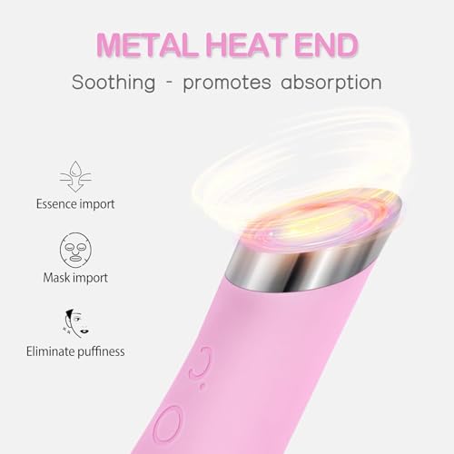 Winkelen Facial Cleansing Brush with Heated Massage, Rechargeable Ultra-Hygienic Soft Silicone Face Scrubber for Waterproof Deep Pore Cleansing and Gentle Vibrating Exfoliation At Home, Travel (Pink) - Image 5
