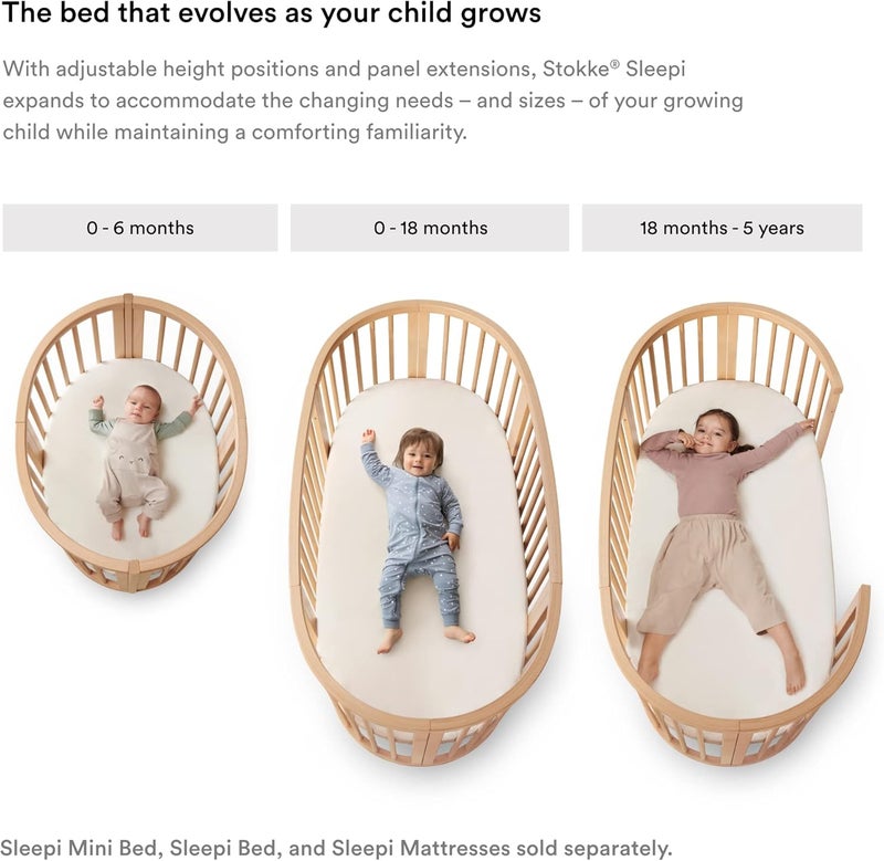 Stokke Sleepi Mesh Liner V3 for Baby Bed - Breathable 3D Mesh for Safe Sleep - Machine Washable - White - Image 4
