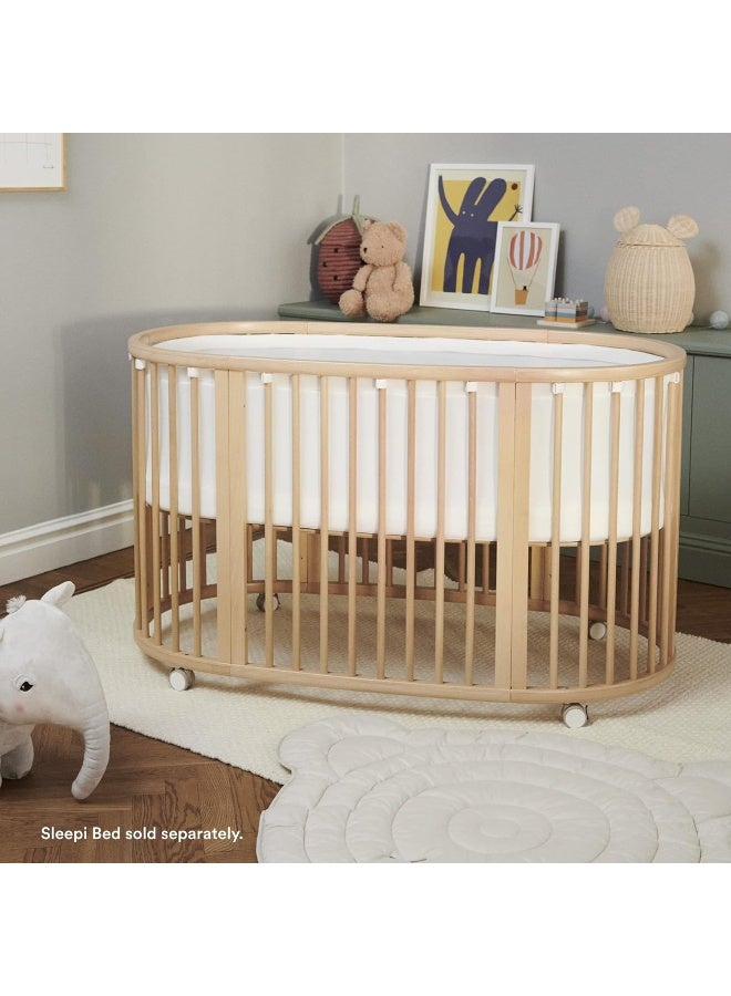 Stokke Sleepi Mesh Liner V3 for Baby Bed - Breathable 3D Mesh for Safe Sleep - Machine Washable - White - Image 5