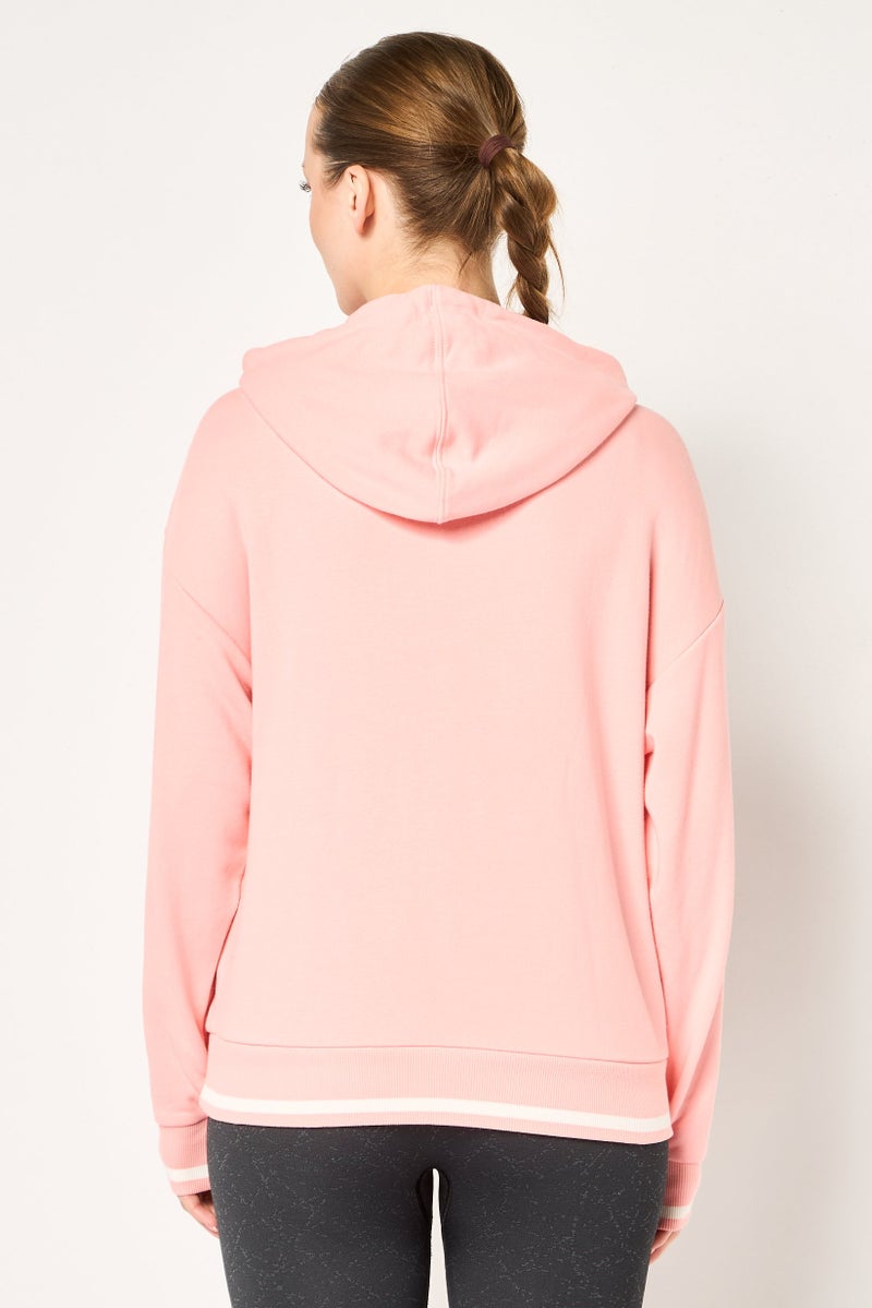 PUMA Women Asian Fit Long Sleeve Outdoor Hoodie, Pink - Image 3