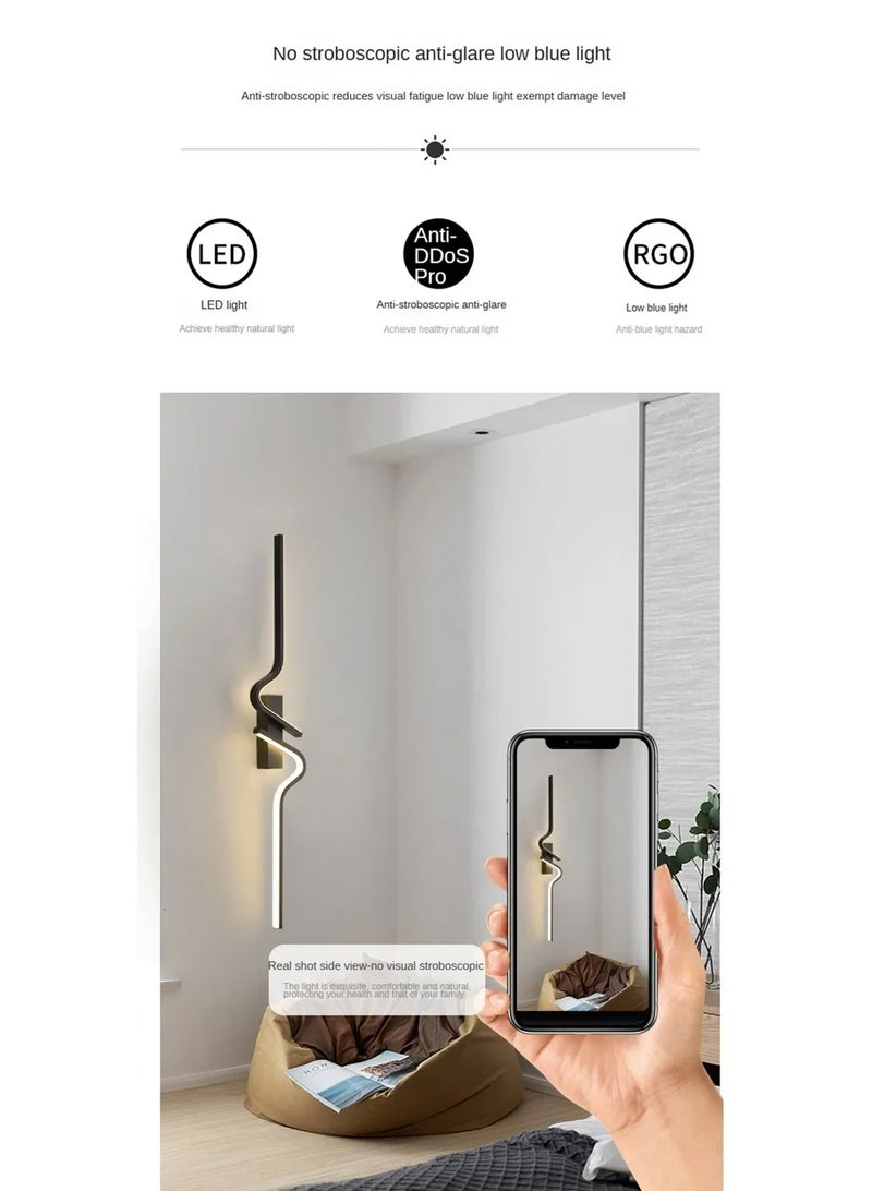 LOOPITYS （Tricolour light-60CM）Modern wall lights Home appliances Nordic style long lumen home decoration Bedroom dining room TV wall lighting fixtures，wall lamp - Image 3