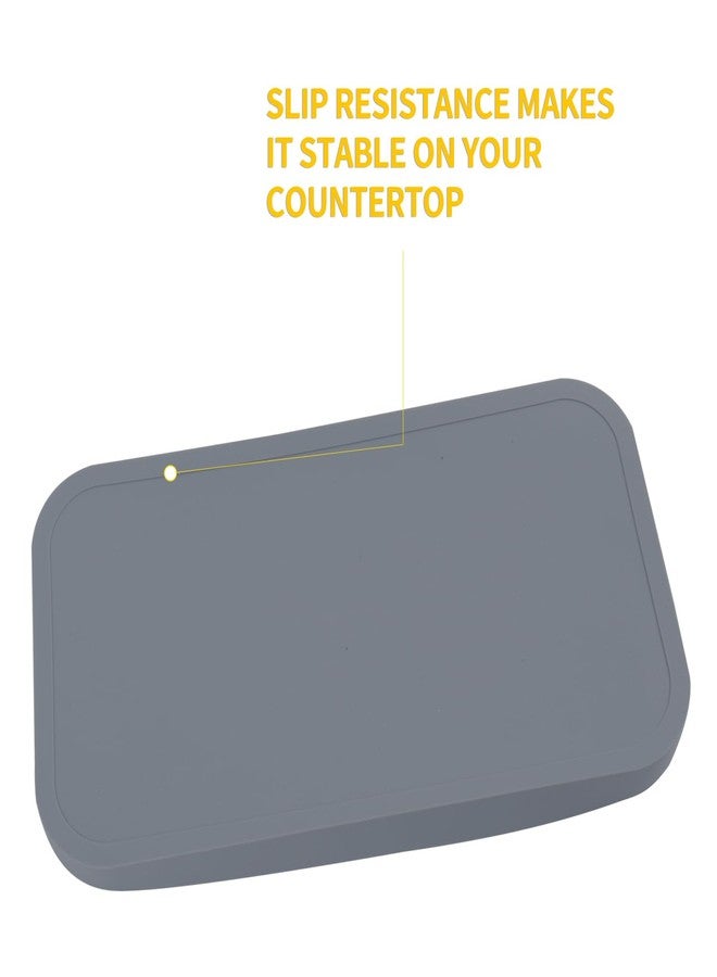 نايس داي حامل إسفنج سيليكون من نايس داي، منظم حوض المطبخ للإسفنج، موزعات الصابون، أدوات التنظيف، وغيرها من ملحقات غسل الأطباق، مقاوم للماء، متين، مرن، مانع للانزلاق، سهل التنظيف، رمادي اللون - Image 5