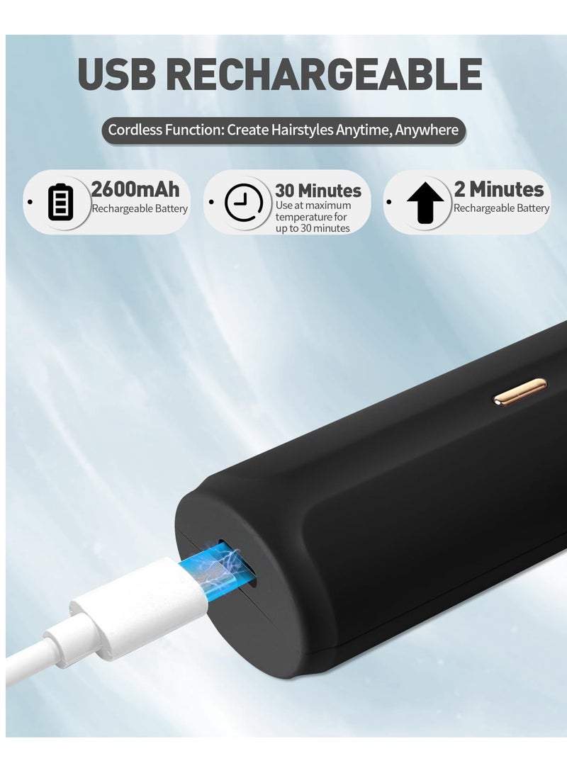 سيوسي فرشاة تمليس الشعر اللاسلكية، فرشاة تمليس الشعر الصغيرة المحمولة للسفر، فرشاة شعر قابلة لإعادة الشحن للسفر، تسخين سريع، اصنع تسريحات الشعر في أي وقت - Image 2
