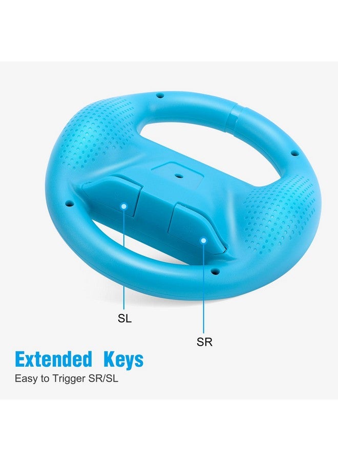 بيسترون عجلة قيادة ألعاب السباق متوافقة مع سويتش ماريو كارت، عجلة قيادة جوي كون، عبوة من قطعتين باللون الأحمر والأزرق - Image 2