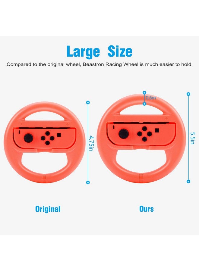 بيسترون عجلة قيادة ألعاب السباق متوافقة مع سويتش ماريو كارت، عجلة قيادة جوي كون، عبوة من قطعتين باللون الأحمر والأزرق - Image 5