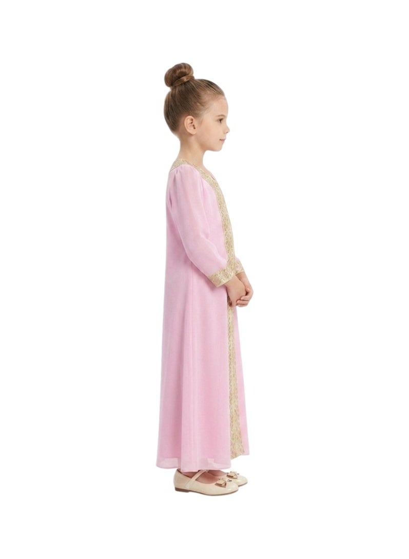 Bidani Rose Sequin-Trimmed Kaftan Gown - Image 2