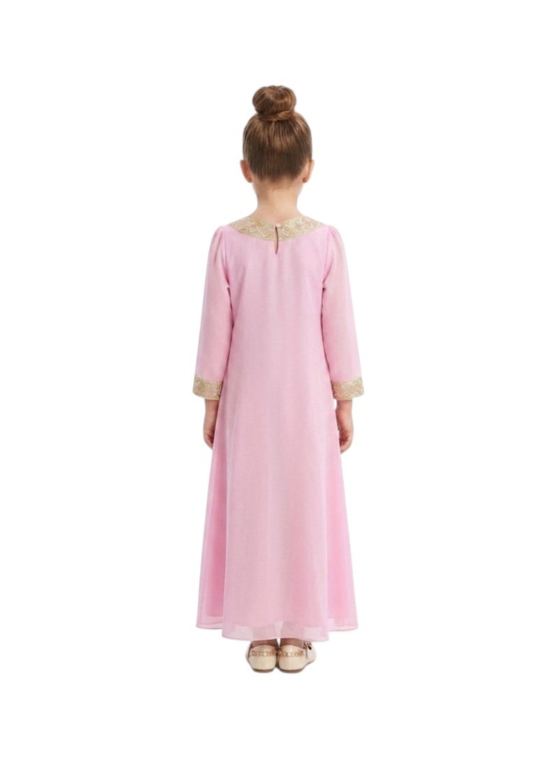 Bidani Rose Sequin-Trimmed Kaftan Gown - Image 3