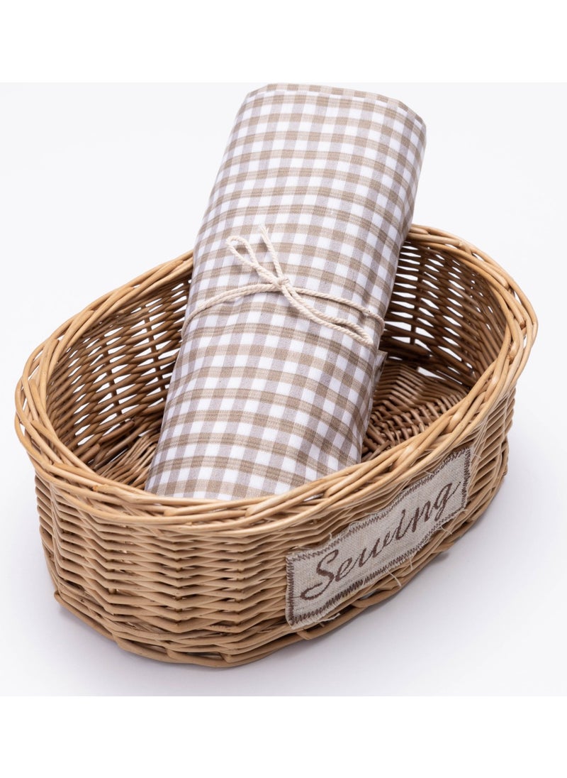 Gingham beige tablecloth, table cloth, picnic blanket, 75x75 cm - pzsku/Z395D56F90486B5F56362Z/45/_/1725793828/359f1403-344f-43cf-8396-c45651eda268