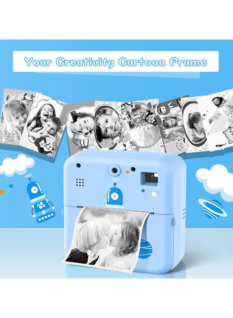 AROAQ Pocket Photo Wireless Thermal Label Printer 1080P Instant Print Camera Compatible with iOS Android Smartphone Battery with 3 Rolls Paper - Image 4