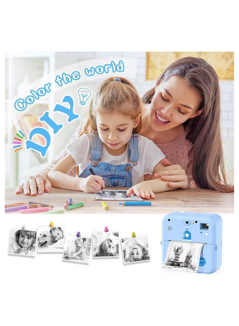 AROAQ Pocket Photo Wireless Thermal Label Printer 1080P Instant Print Camera Compatible with iOS Android Smartphone Battery with 3 Rolls Paper - Image 5