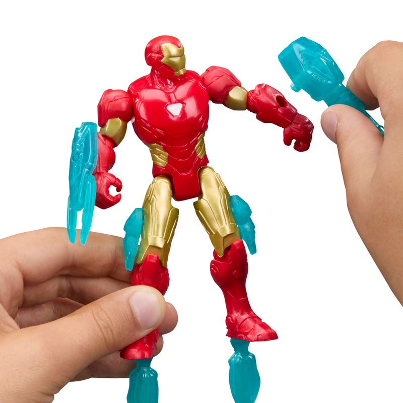 AVENGERS أفينجرز مارفل أكشن فيرس شخصية آيرون مان مع ملحقاتها، 4.5 بوصة (11.4 سم) ألعاب وشخصيات الأبطال الخارقين للأطفال، أعمار 4 سنوات فما فوق - Image 3