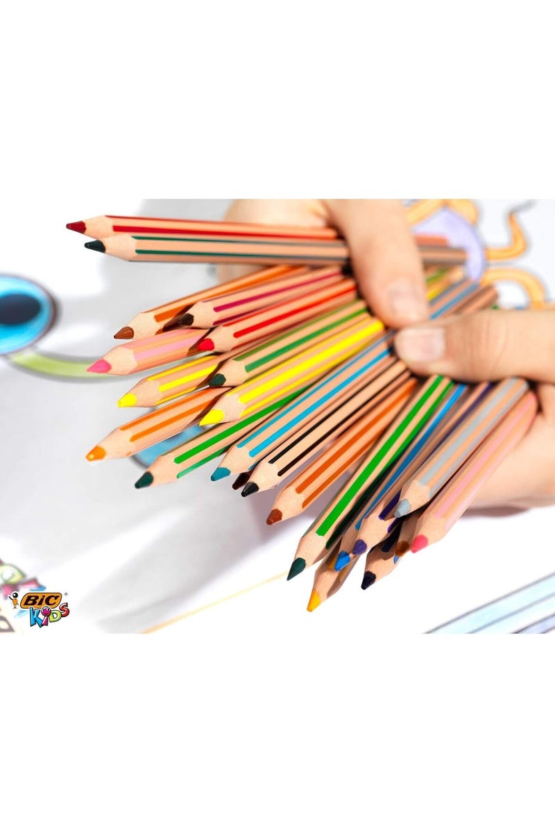 Bic Coloring Evolution Stripes Pencil, 24 Pieces, Assorted Colors - Image 3