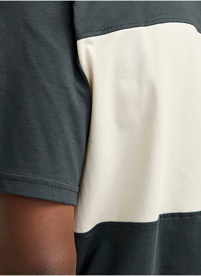 JACK & JONES - Jorvesterbro Block Tee Ss Crew Styd Aw24 - Image 1