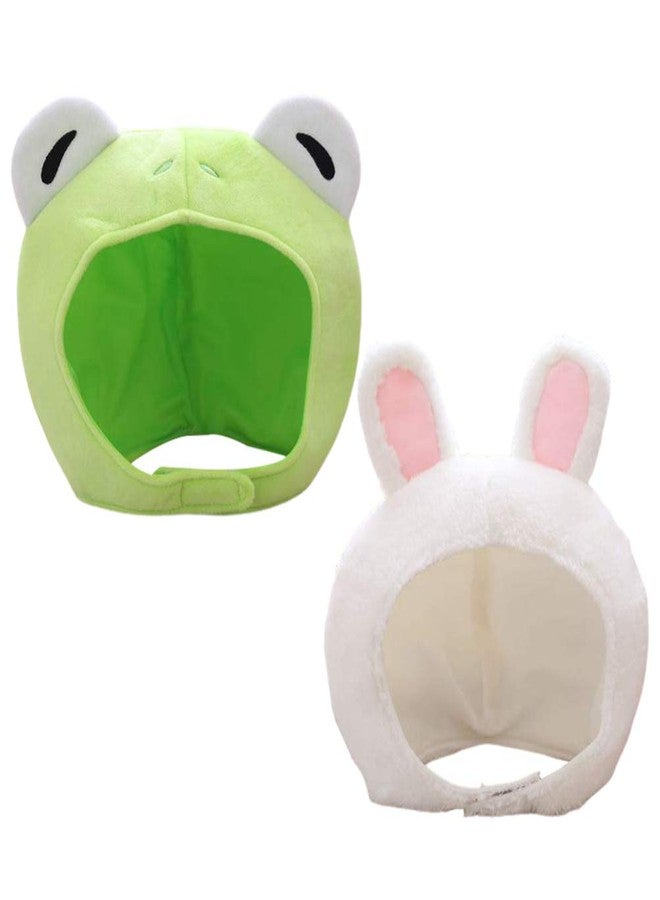 بريتي زووم مجموعة PRETYZOOM المكونة من قطعتين من قبعات آذان الأرنب القطيفة اللطيفة، وقبعات الضفادع، والأوشحة، وقبعات الحيوانات، دعائم تصوير للأطفال والكبار لحفلات الهالوين والكريسماس التنكرية - Image 3