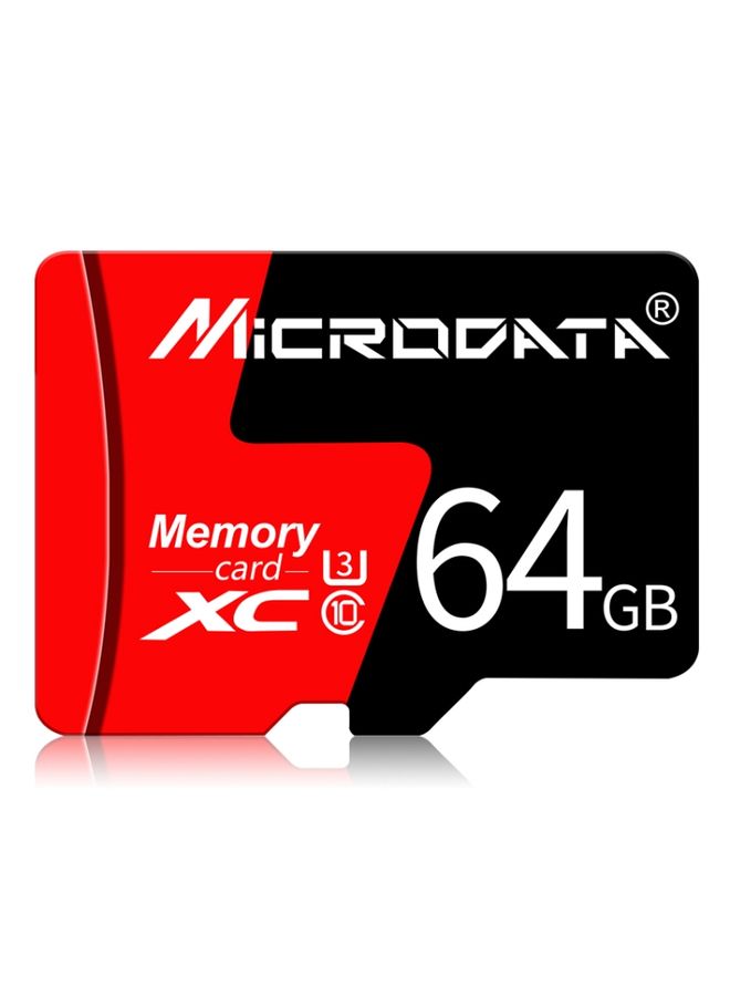 BURAQ MICRODATA 64GB U3 Red and Black TF(Micro SD) Memory Card  - Image 2