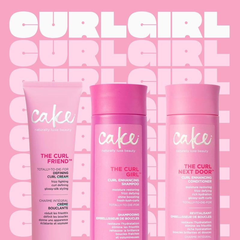 Cake Beauty Curl Friend Curl Defining Shampoo, Conditioner & Cream Set - Avocado & Argan Oil Curly Hair Products - Anti-Frizz, Cruelty Free & Vegan Gift Set - Image 2