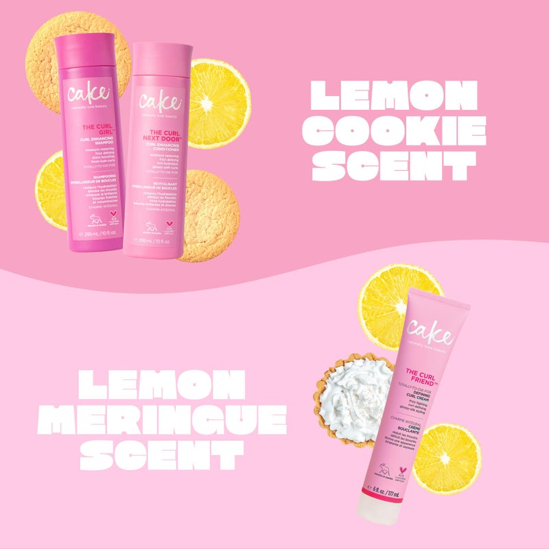 Cake Beauty Curl Friend Curl Defining Shampoo, Conditioner & Cream Set - Avocado & Argan Oil Curly Hair Products - Anti-Frizz, Cruelty Free & Vegan Gift Set - Image 4