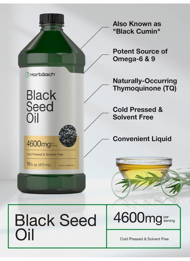 Horbaach Horbäach Black Seed Oil Liquid 16oz | 4600mg | Cold Pressed Nigella Sativa Supplement | Vegetarian, Non-GMO, Gluten Free, and Solvent Free Formula  - Image 3
