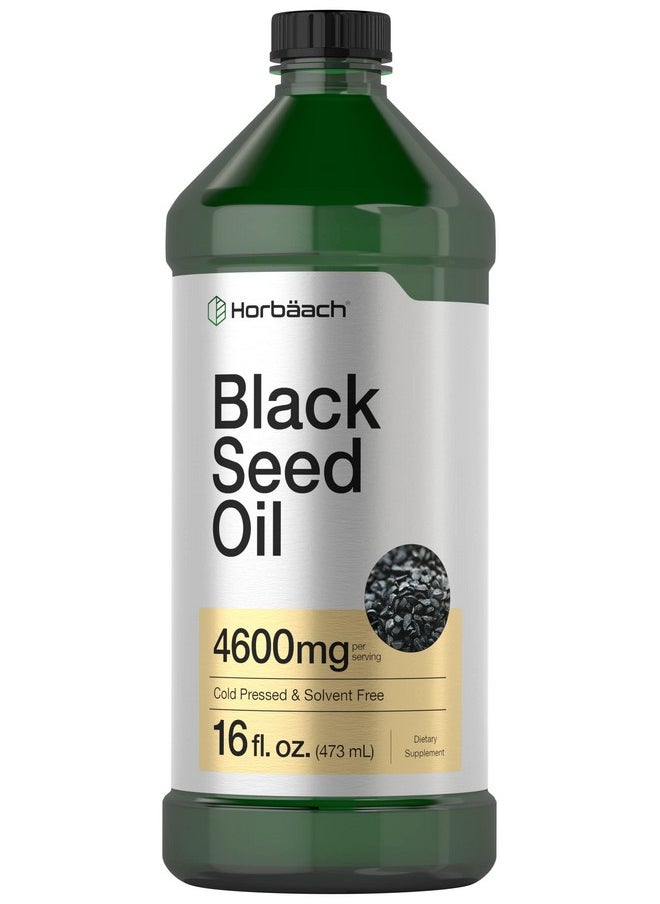 Horbaach Horbäach Black Seed Oil Liquid 16oz | 4600mg | Cold Pressed Nigella Sativa Supplement | Vegetarian, Non-GMO, Gluten Free, and Solvent Free Formula  - Image 1