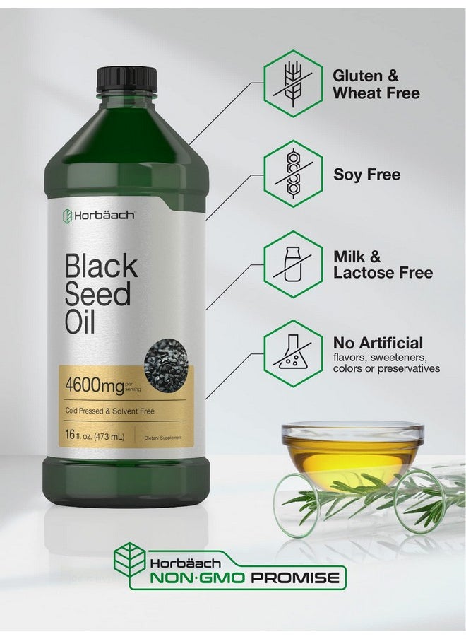 Horbaach Horbäach Black Seed Oil Liquid 16oz | 4600mg | Cold Pressed Nigella Sativa Supplement | Vegetarian, Non-GMO, Gluten Free, and Solvent Free Formula  - Image 4