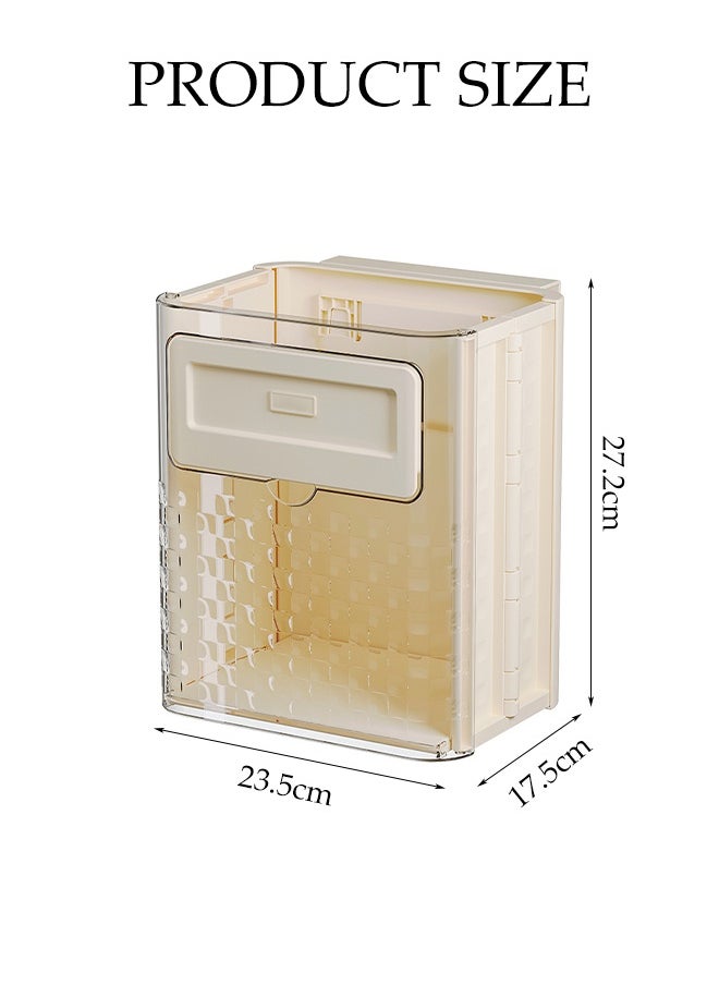 DUNISO Hanging Trash Can, foldable household recycling garbage bin, wall mounted kitchen countertop garbage bin, strong load bearing capacity，sturdy and durable，suitable for kitchen, bathroom, bedroom ﻿  - Image 2