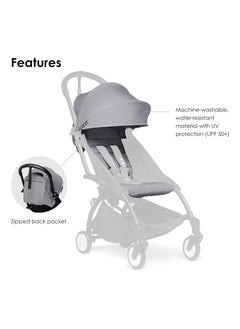 Babyzen YOYO 6+ Colour Pack - Textiles Only Seat Cushion, Matching Canopy & Zipped Back Pocket - Requires Baby Stroller YOYO2 Frame (Sold Separately) - Stone - pzsku/Z395D9028AB876722C414Z/45/_/1729110577/6c99ff46-dbae-4870-9e58-fd4927e2e2aa